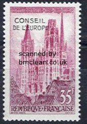 (image for) 1958 Council of Europe Overprint