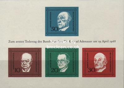 (image for) 1968 Konrad Adenauer (1st Issue) M/S