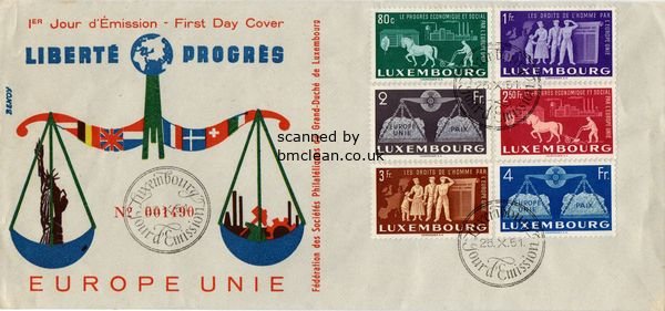 (image for) 1951 United Europe Illustrated (FDC)