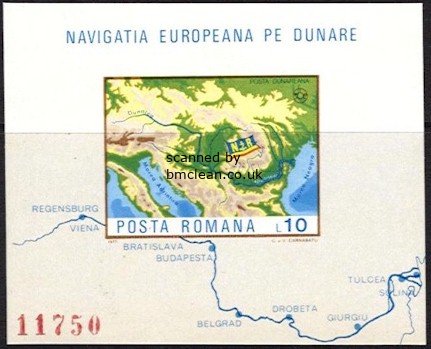 (image for) 1977 European Donau Commission - Map (M/S)